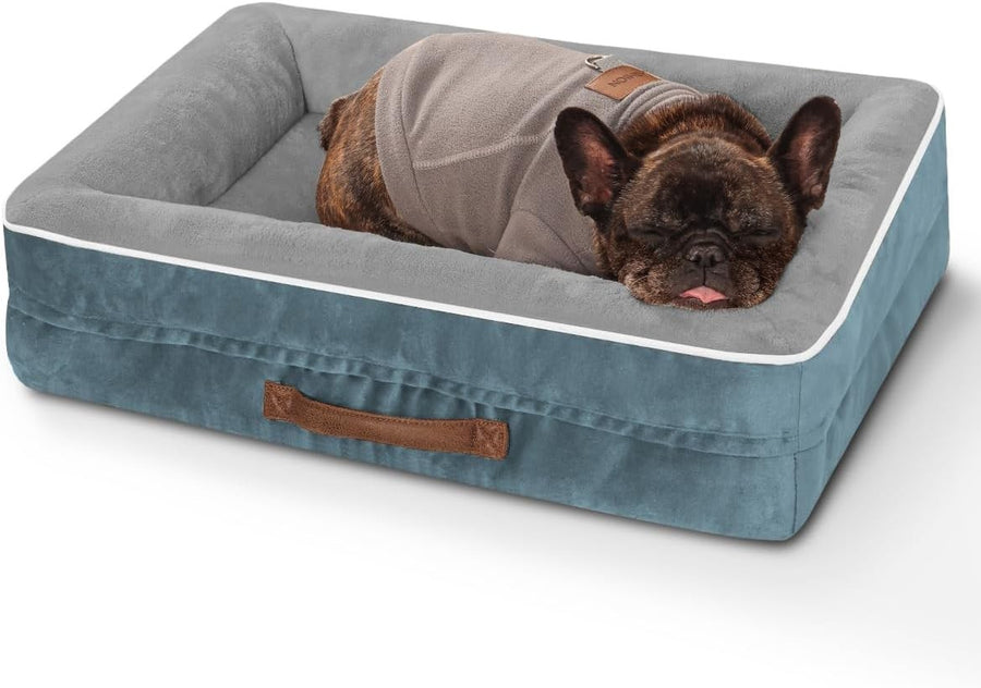 Orthopedic Cat & Small Dog Bed 61x46cm Waterproof Blue