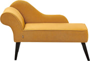 Mustard Yellow Chaise Lounge Sofa | Vintage Style, Water-Resistant, Compact