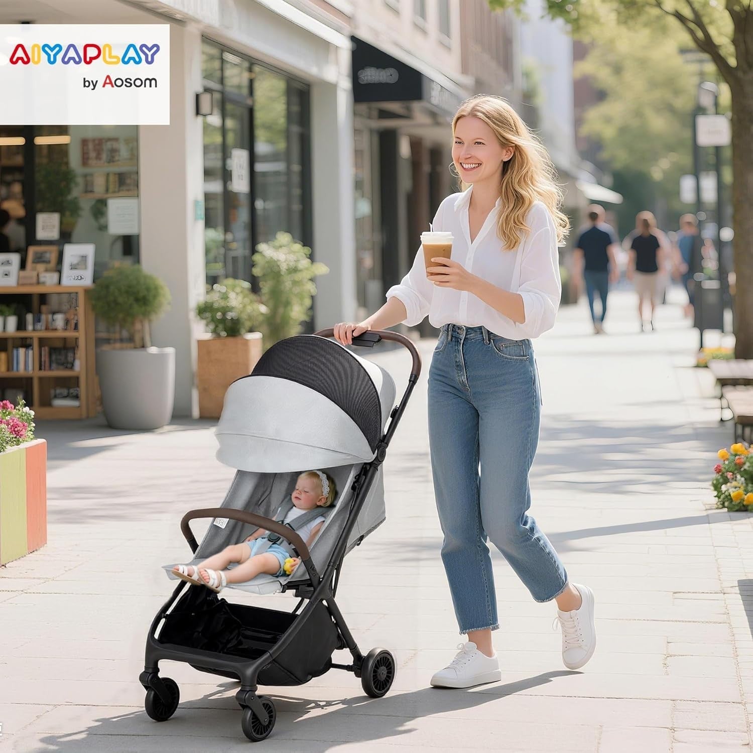 Lightweight Foldable Pushchair Stroller Newborn to 3 Years 6.3kg