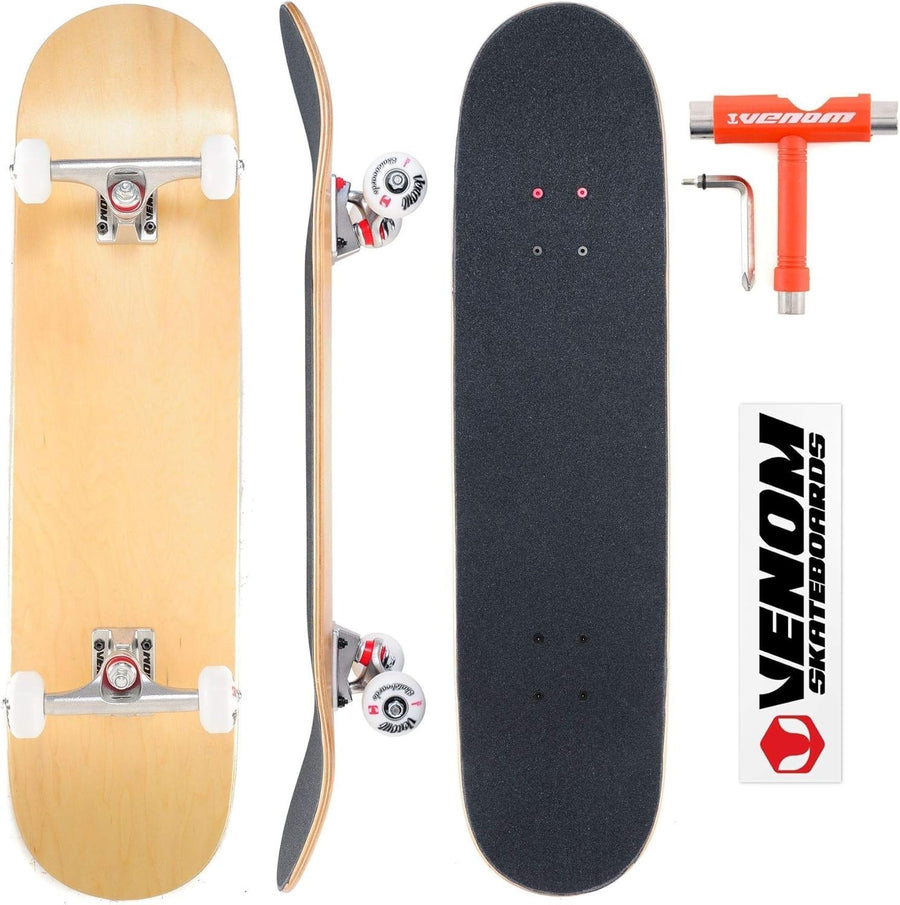 Complete Double Kick Skateboard 52mm Wheels Adults Kids Beginners