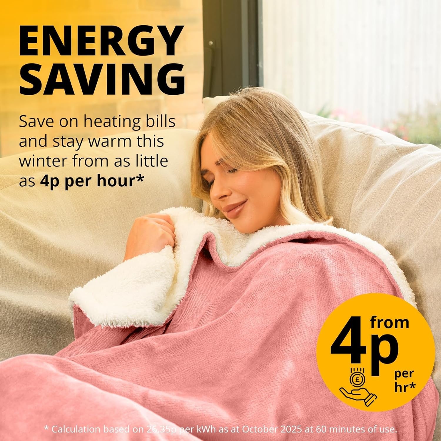 Electric Heated Throw Blanket Fleece Sherpa Fast Heat 9 Settings Timer