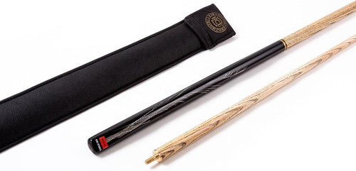 Ash Snooker Pool Cue 57" Centre Joint 9.5mm Tip Soft Case