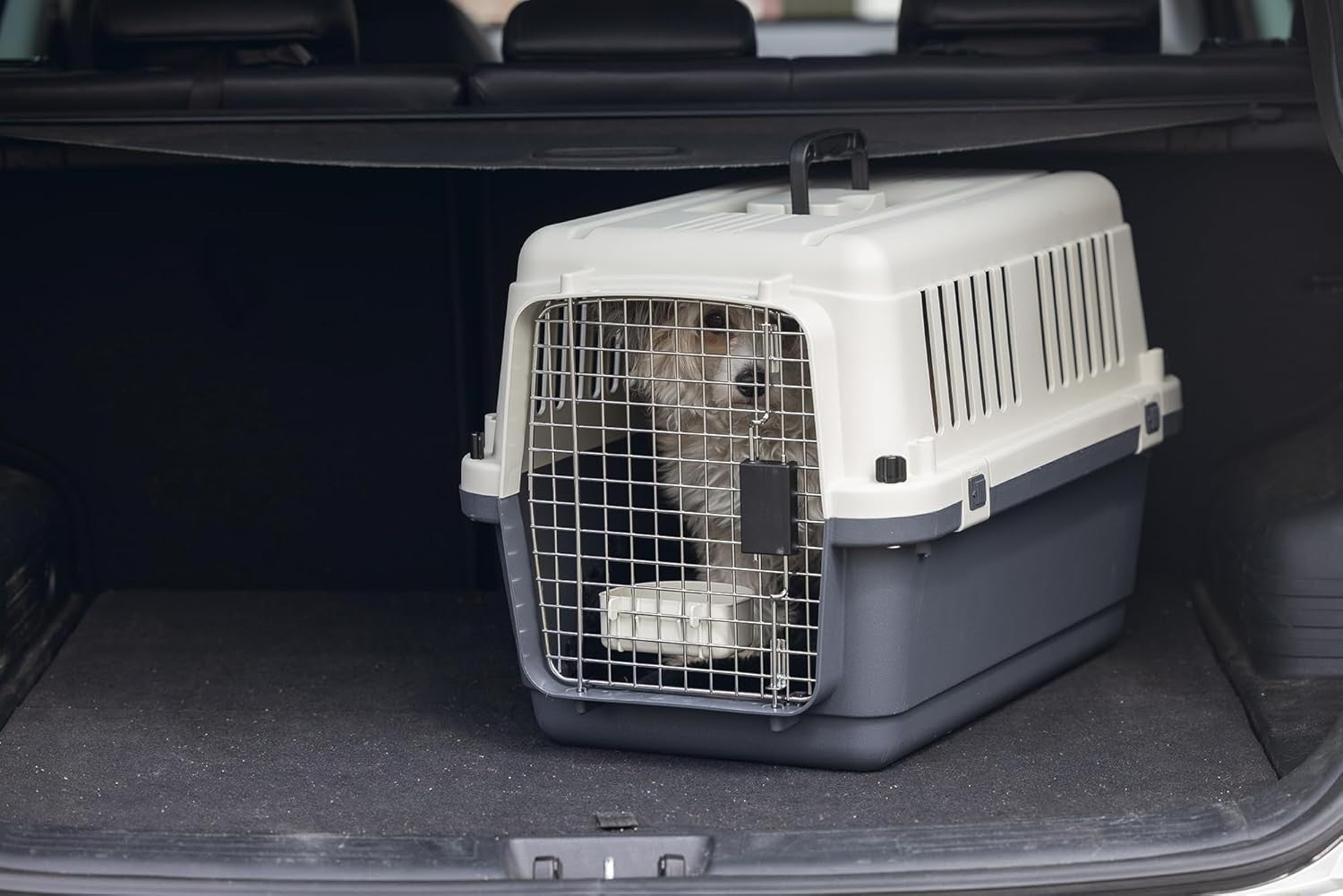 Lockable Front-Load Pet Travel Crate IATA Approved 61x40x40cm Portable