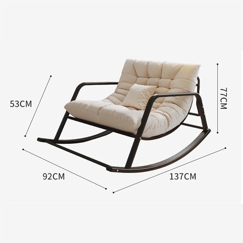 Indoor Outdoor Rocking Chair Padded Seat Recliner Extra Wide Cozy Relax