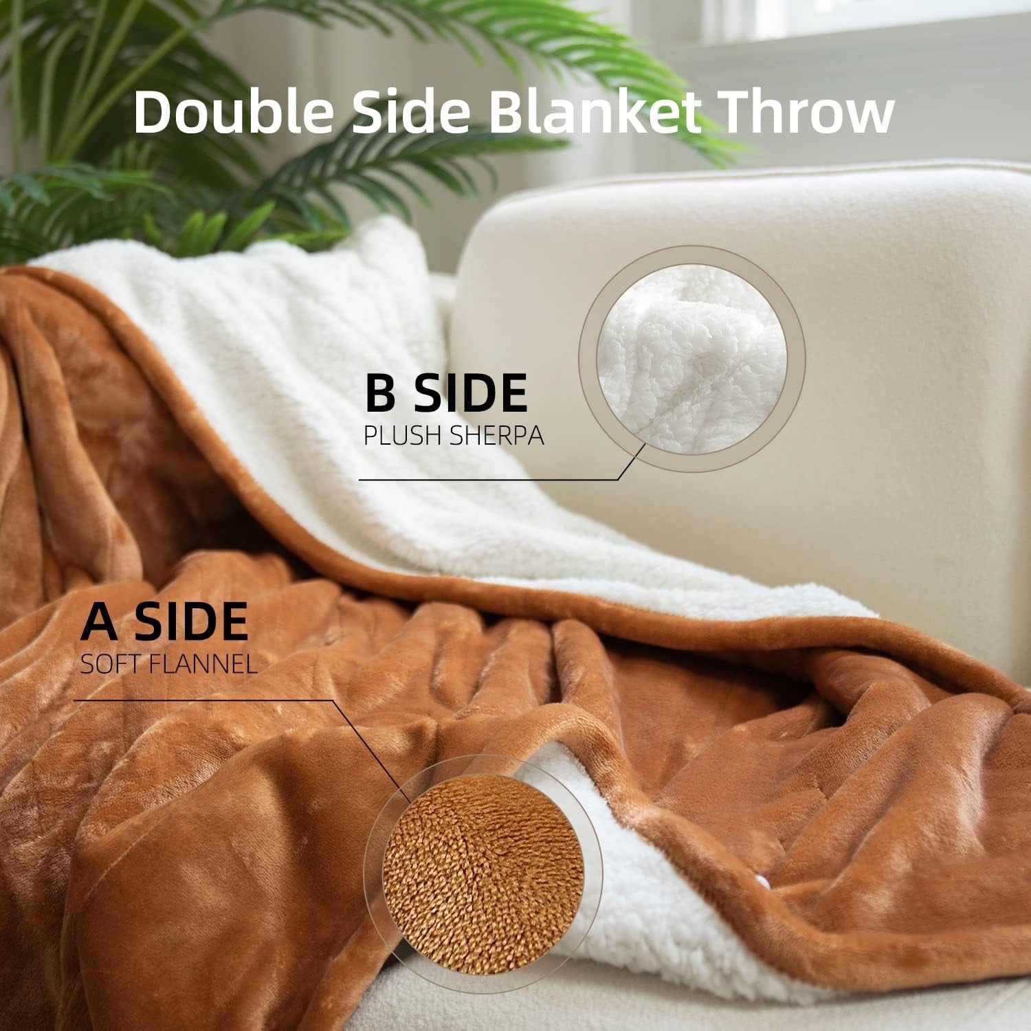 Electric Heated Throw Blanket 130x160cm Plush Soft 6 Heat Auto Off Washable
