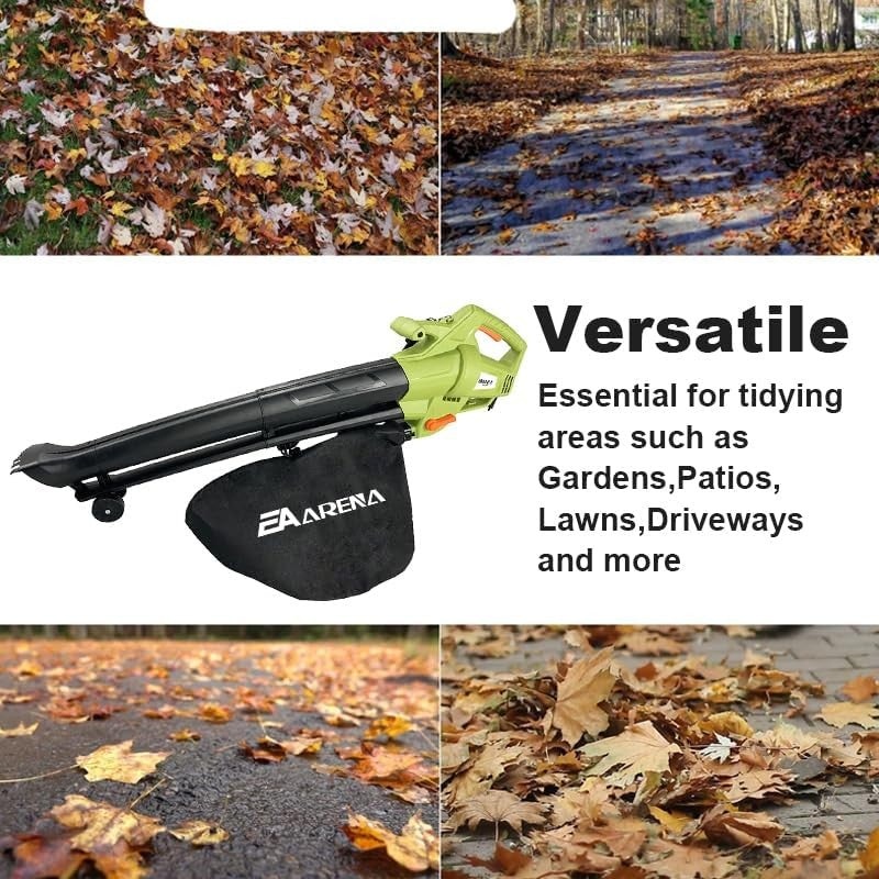 3000W Leaf Blower Vacuum Mulcher 3in1 Wheeled Garden Shredder 35L Bag