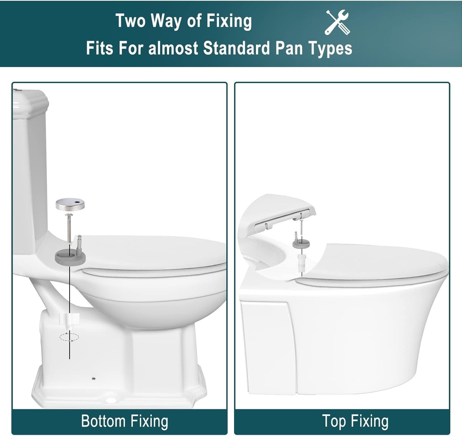 Premium Soft Close Toilet Seat Quick Release Dual Fixing White 175kg