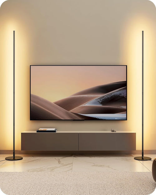 LED Floor Lamp 2 Pack Dimmable Tall Standing Light with Foot Switch
