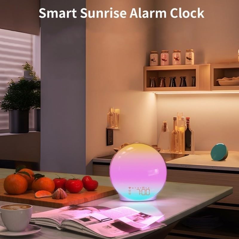 Sunrise Alarm Clock Wake Up Light FM Radio Sleep Sounds Heavy Sleepers