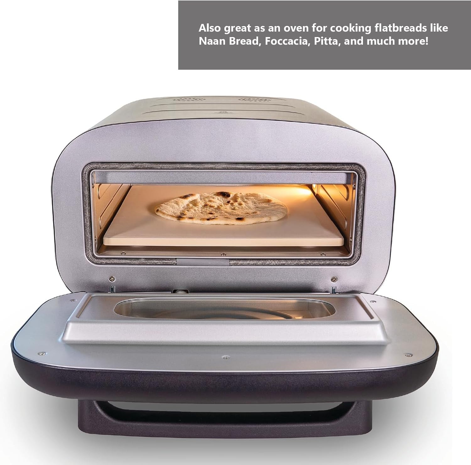 Indoor Electric Pizza Oven 450°C 32cm Stone Maker Dual Heat Timer LCD Display
