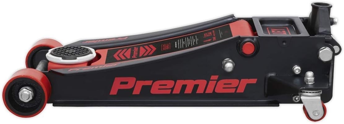 4 Ton Low Profile Hydraulic Trolley Jack 100–533mm Rocket Lift Heavy Duty Red