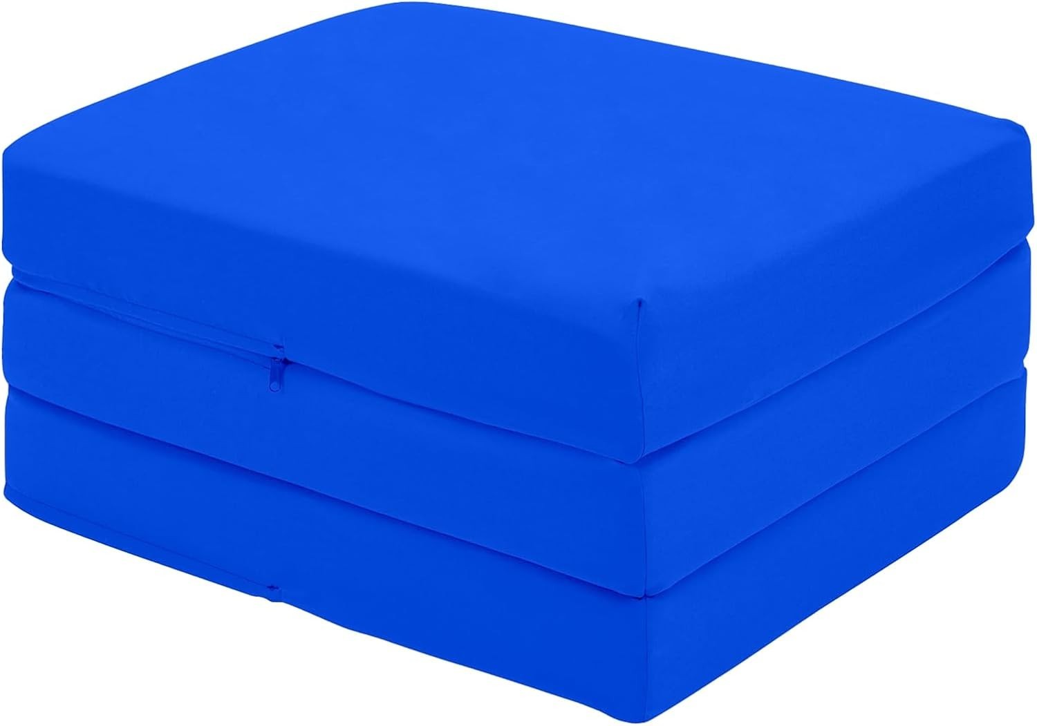 Foldable Foam Futon Mattress Bed Chair Convertible Portable Sleep Lounger Blue