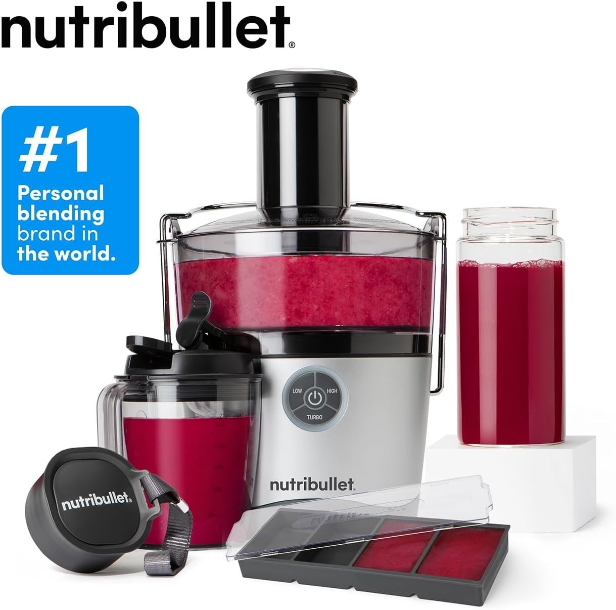 1000W Centrifugal Juicer Pro 3 Speed 3in Chute Glass Bottle Kit Easy Clean