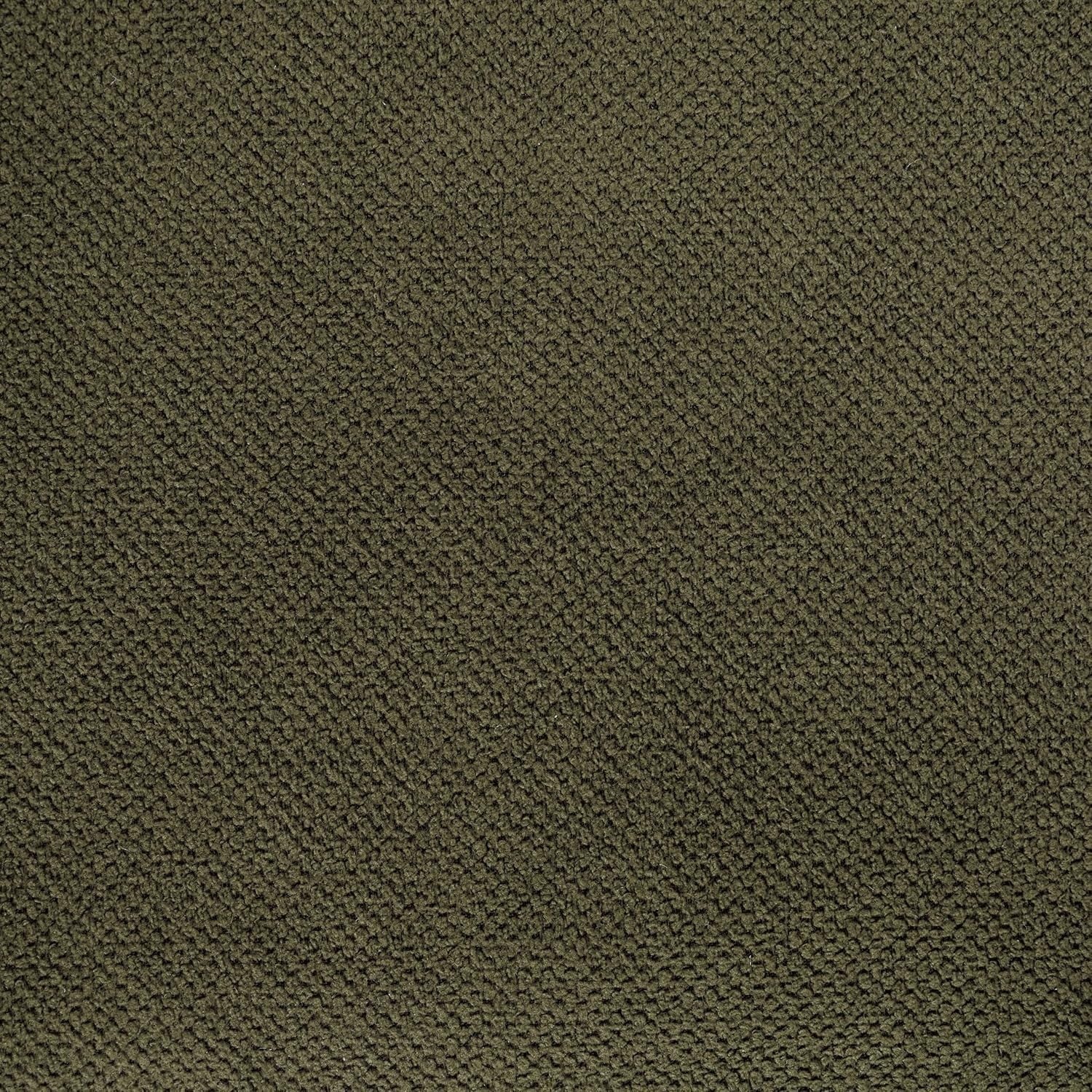 Vintage Right Hand Olive Green Fabric Chaise Lounge Retro Soft Upholstery
