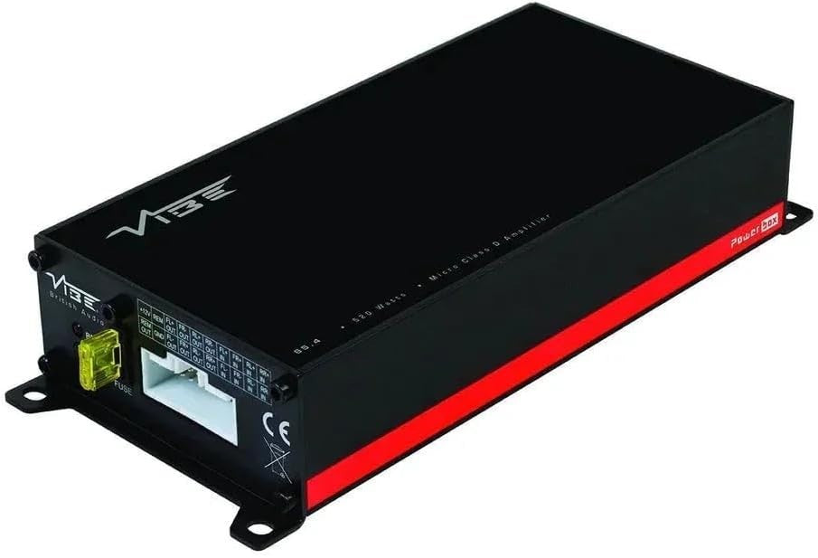 Powerbox 4-Channel Micro Car Amplifier 65W RMS 520W Max 12V HP Filter