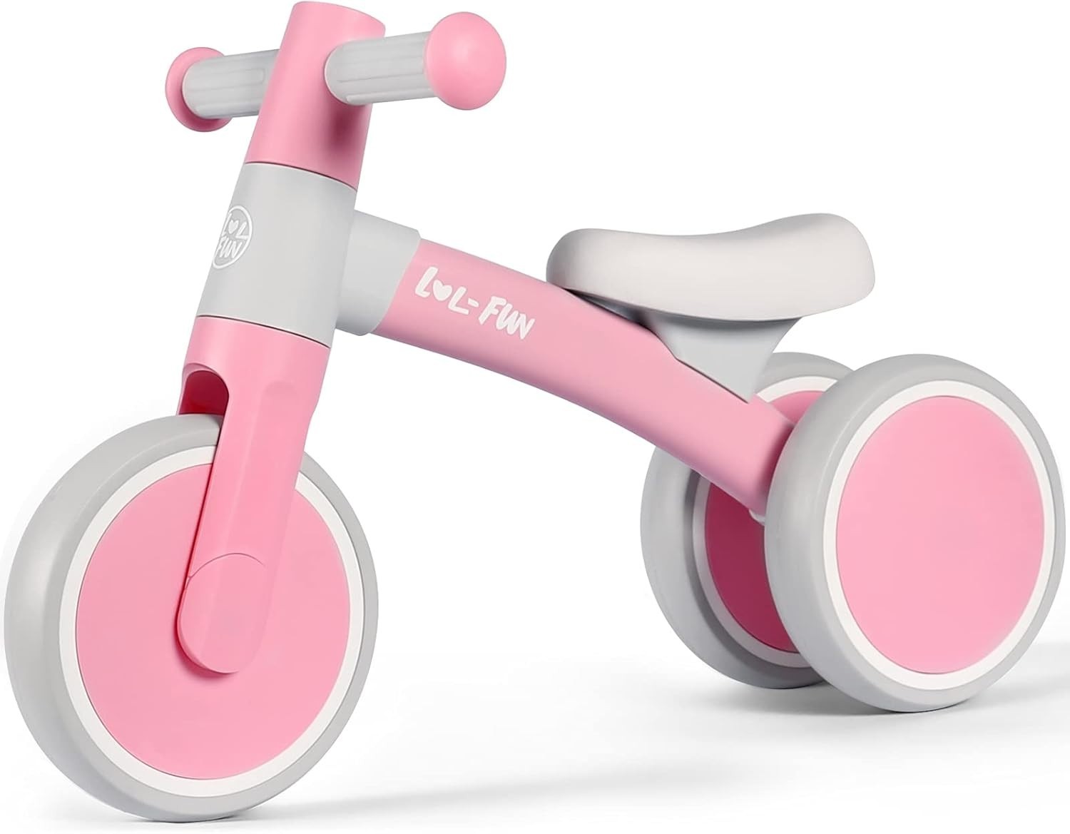 Baby Balance Bike Pink Toddler Ride On Toy 12-24 Months No Pedal Trike