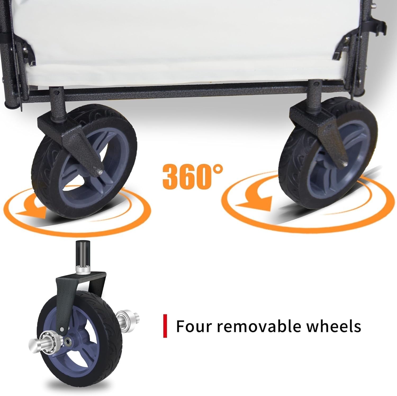Folding Camping Wagon w Canopy & 2 Seats Heavy Duty Beach Garden Cart
