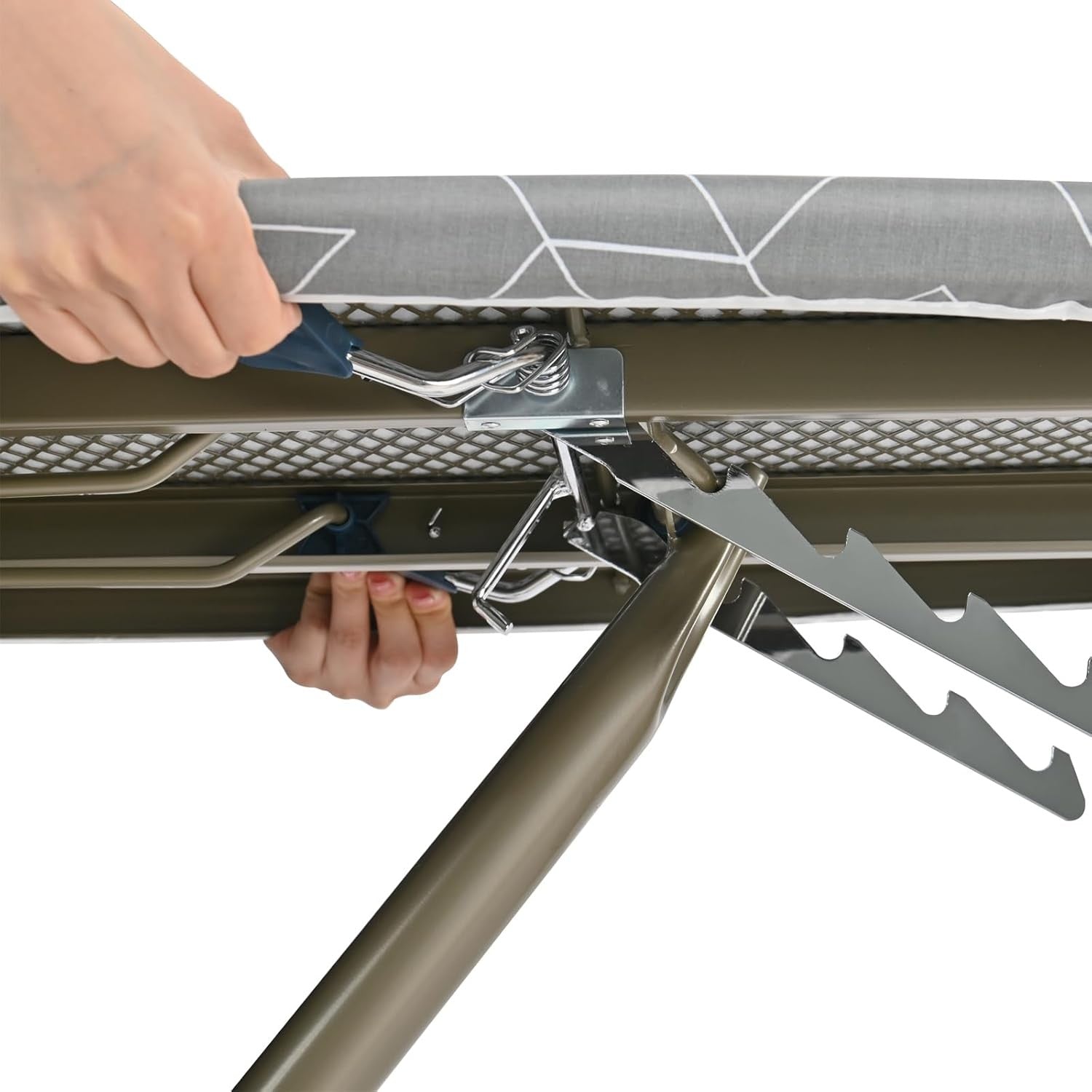 Ironing Board 159x42cm Steam Generator Tray Adjustable Height Wheels