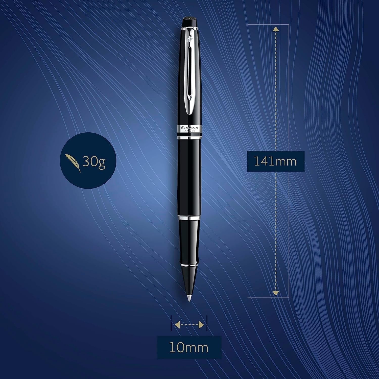 Black Rollerball Pen Fine Black Ink Ergonomic Gift Box