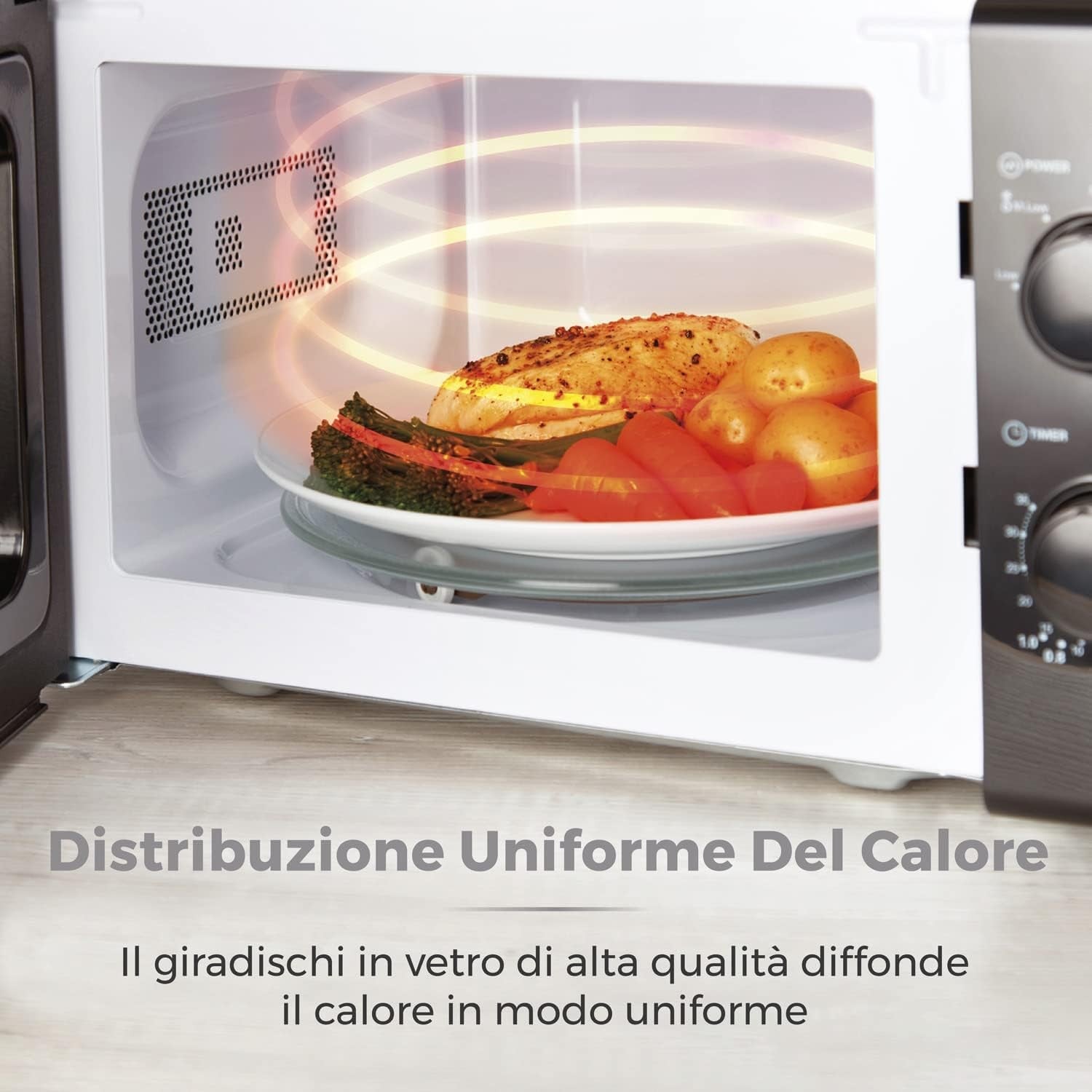 20L 700W Manual Microwave 5 Power Levels Defrost Timer