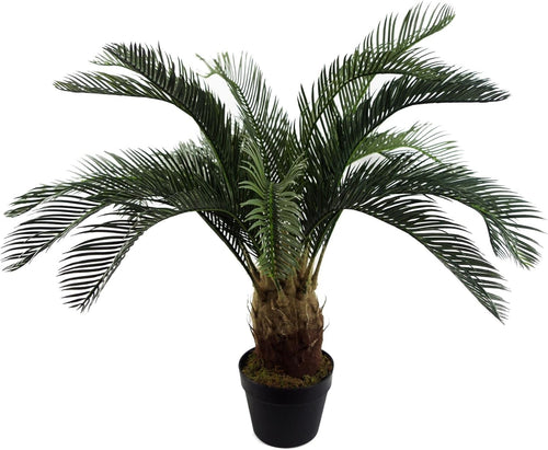 Cycas Tropical Palm 80cm Lifelike Indoor Potted Artificial Palm Tree Home Decor