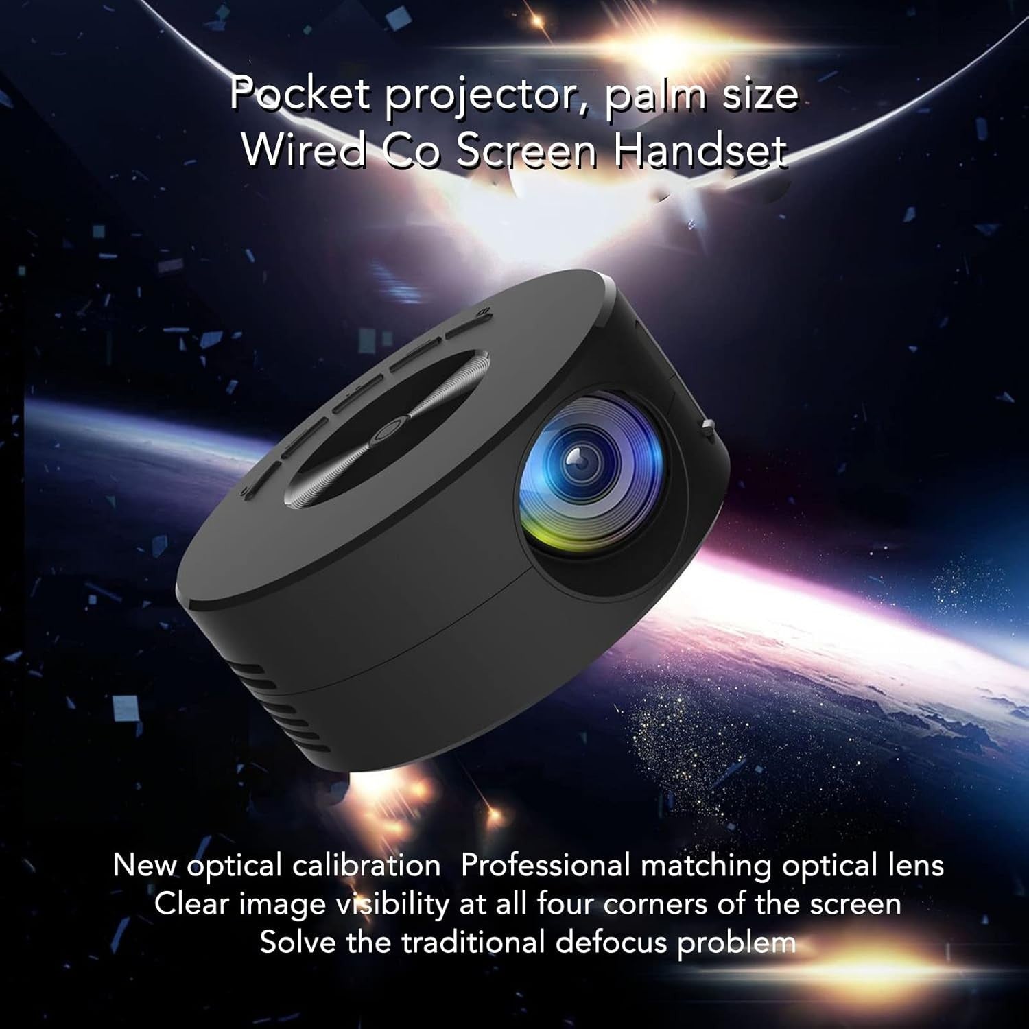1080P Mini Projector Portable Movie Projector Smartphone Tablet Laptop