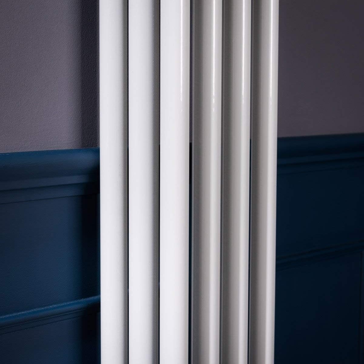 White Triple Column Vertical Radiator 1500x200mm Bathroom Wall Mounted