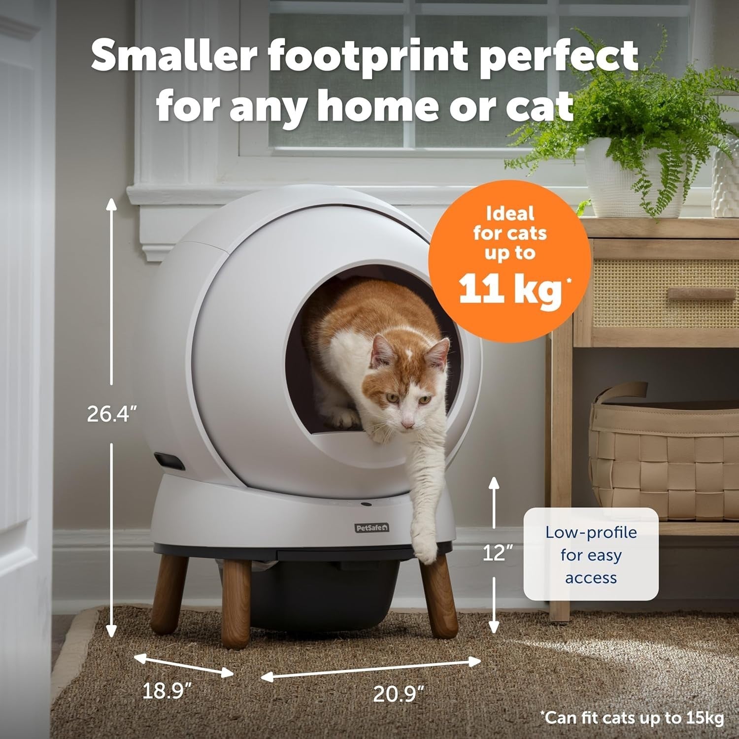 Self Cleaning Cat Litter Box Smart App Health Monitor Odor Control