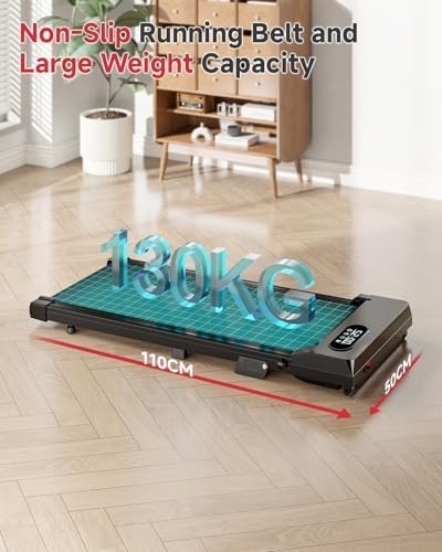 Compact Under Desk Walking Pad Treadmill 8 km/h Incline Remote
