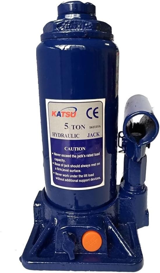 5 Ton Hydraulic Bottle Jack 195–380mm Heavy Duty Car Van SUV Lift Blue