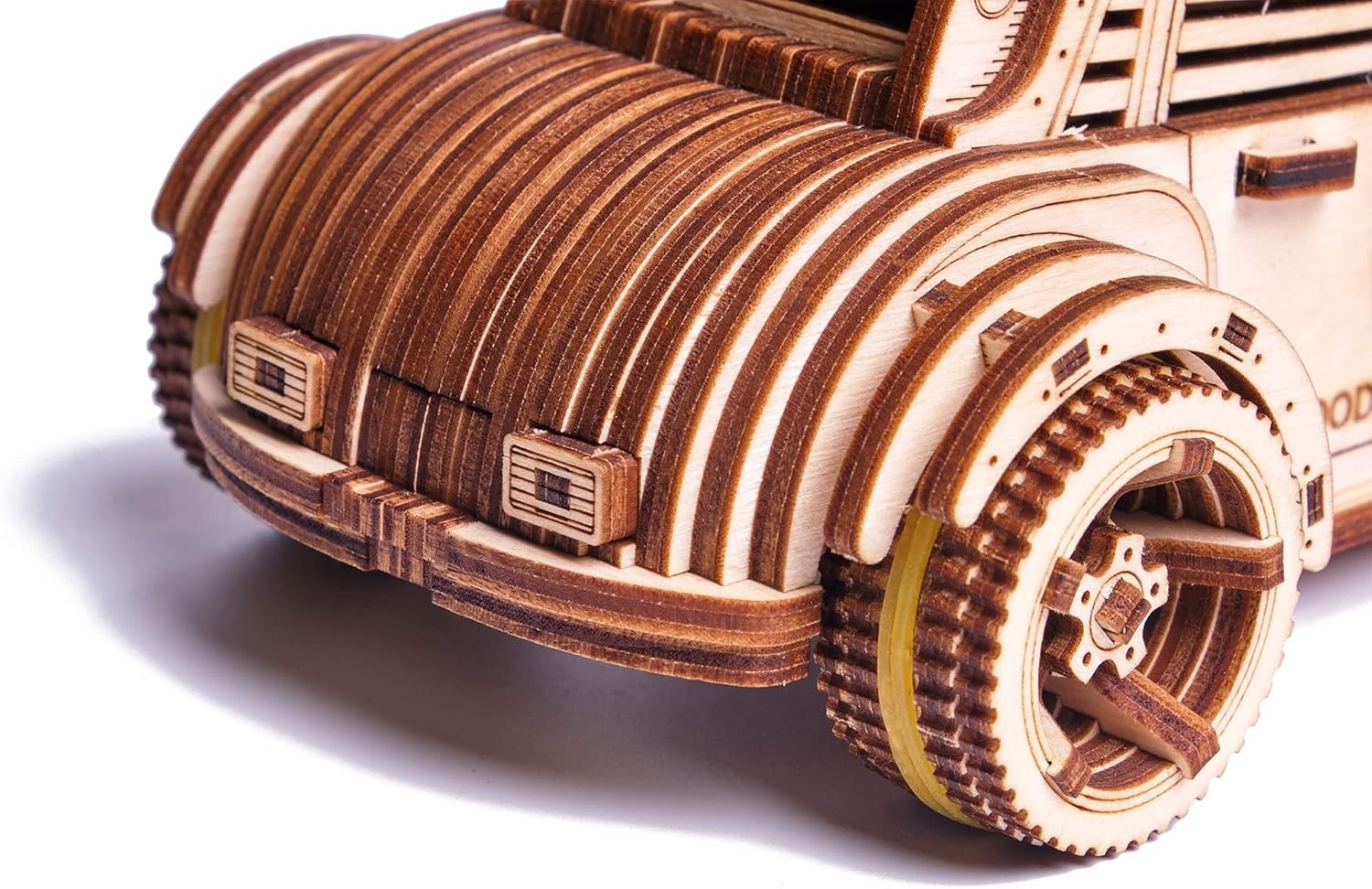 Wooden 3D Apocalyptic Car Puzzle Kit with Moving Parts & Spring Power
