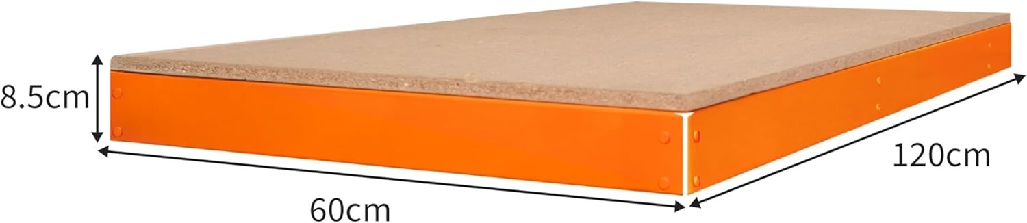 150cm Heavy Duty Shelf for Garage Workbench 300kg Steel Chipboard Boltless