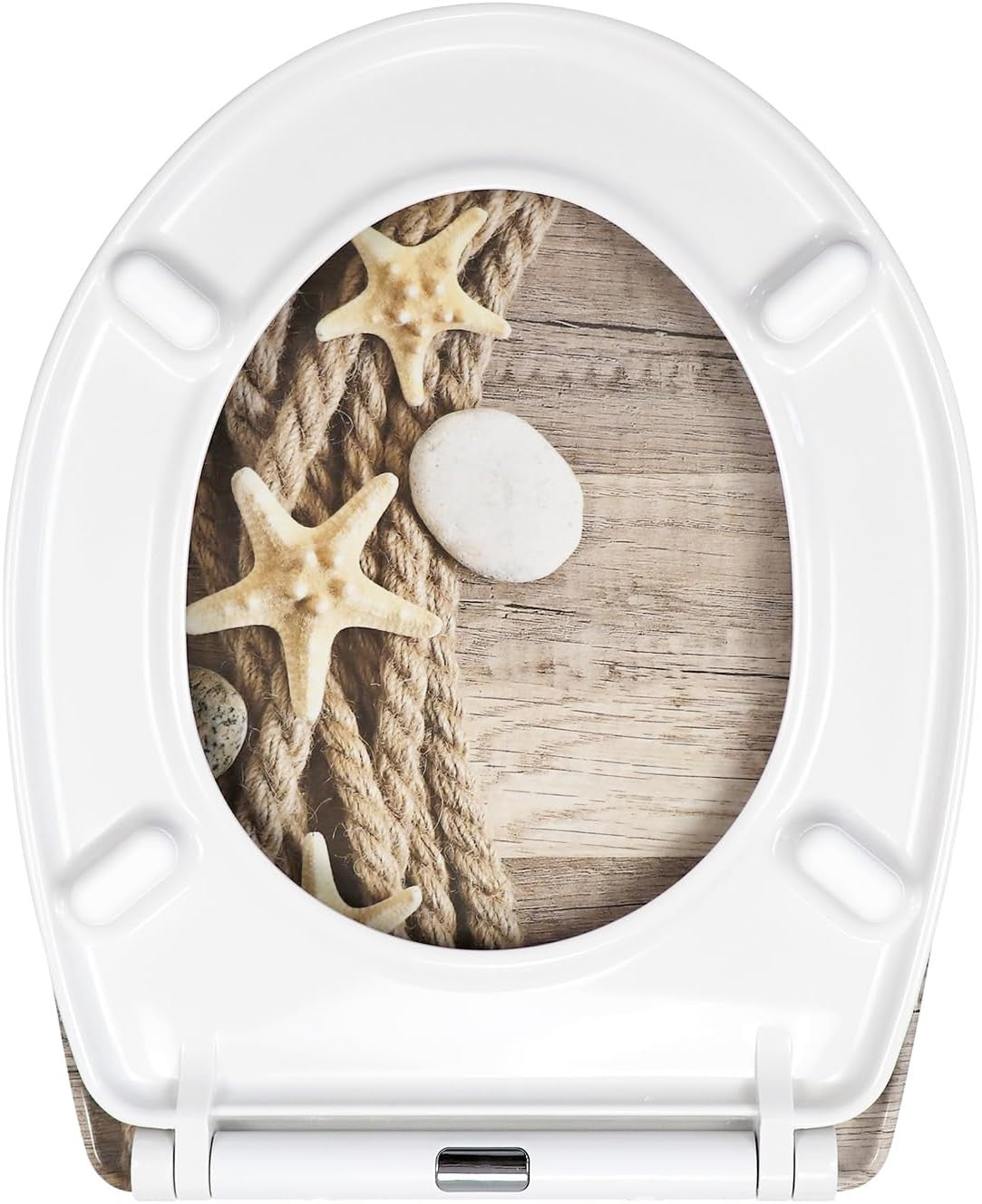 Toilet Seat Duroplast Quick Release Top Fix Colourful Patterns 45x37cm