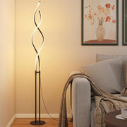LED Spiral Floor Lamp Dimmable Corner Standing Light Modern Tall Lamp