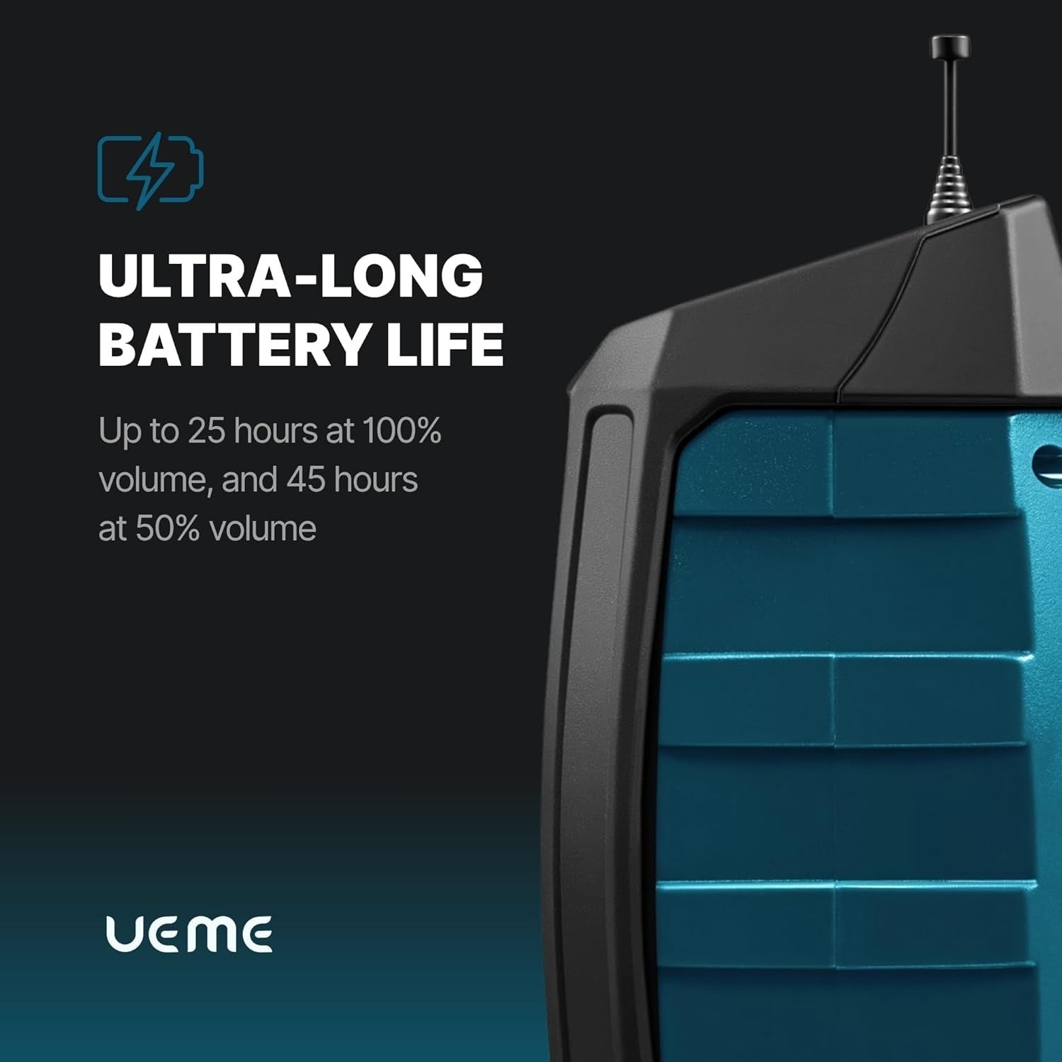 Rugged DAB+ FM Site Radio Bluetooth 6000mAh USB Rechargeable Blue