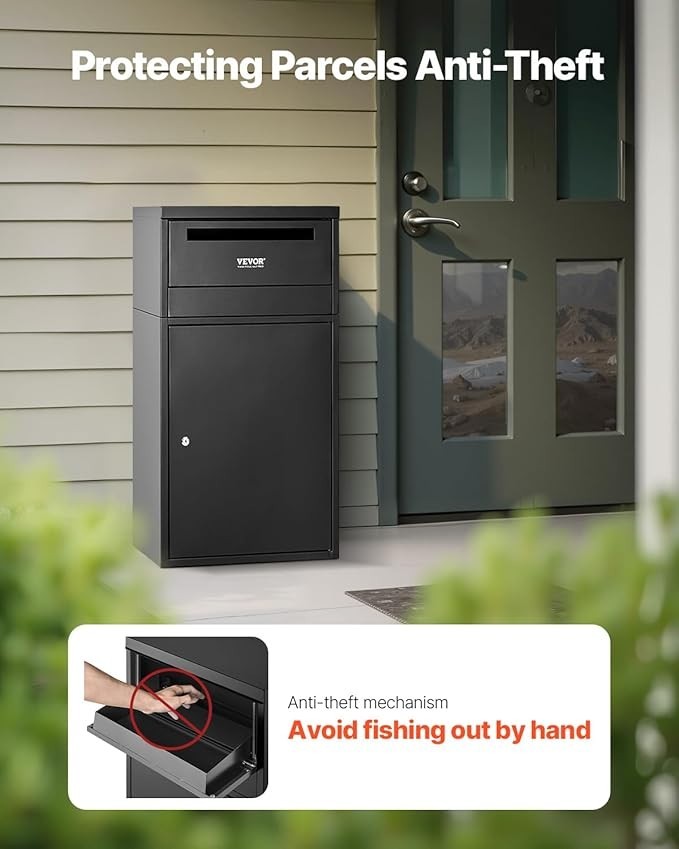 Lockable Parcel Drop Box – Waterproof Anti-Theft Large Mail Storage