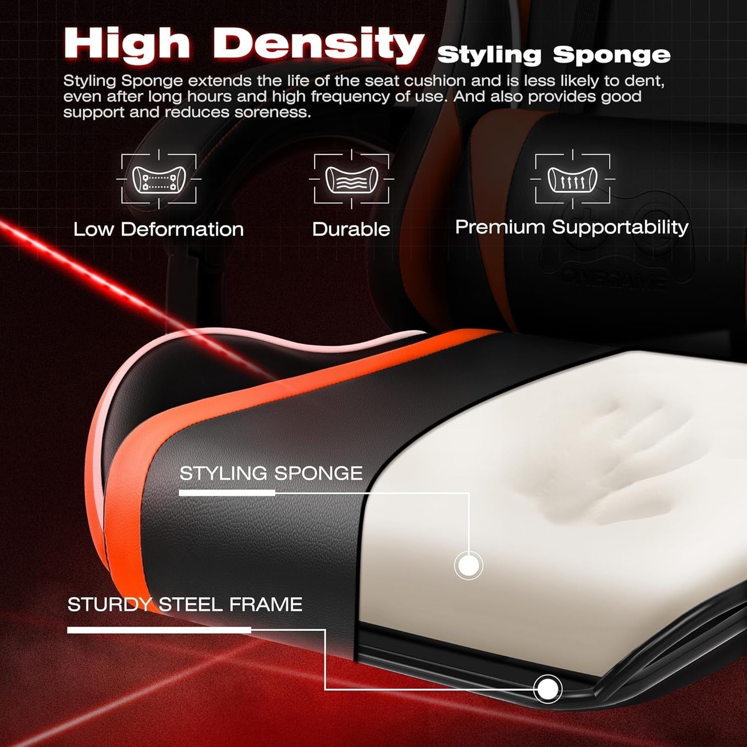 Ergonomic Gaming Chair Adjustable Height High Back Swivel Office Desk Seat 400LB
