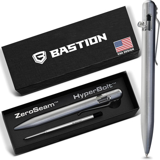 Titanium Bolt Action Ballpoint Pen Luxury Gift Black