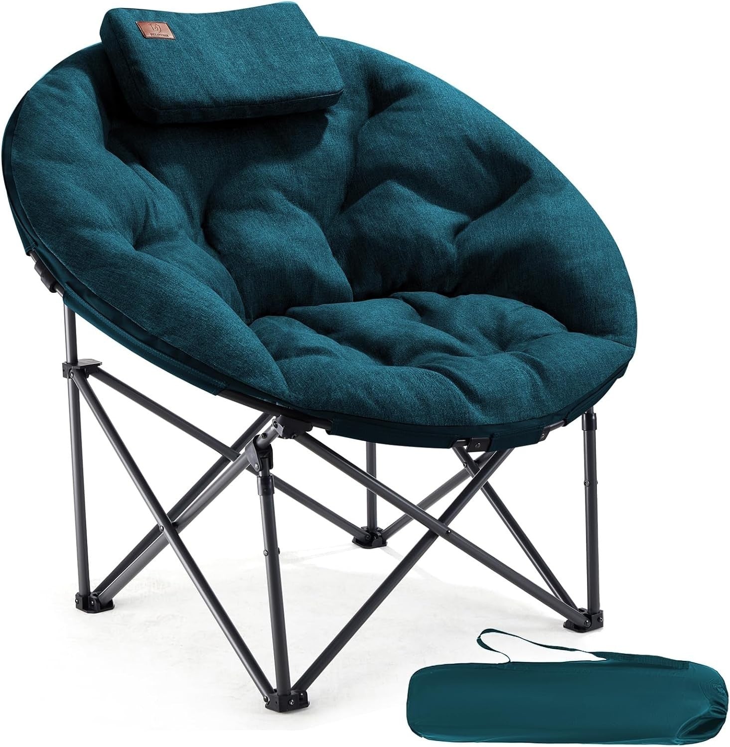 Heavy Duty XL Folding Camping Chair 150kg Padded High Back Outdoor Seat