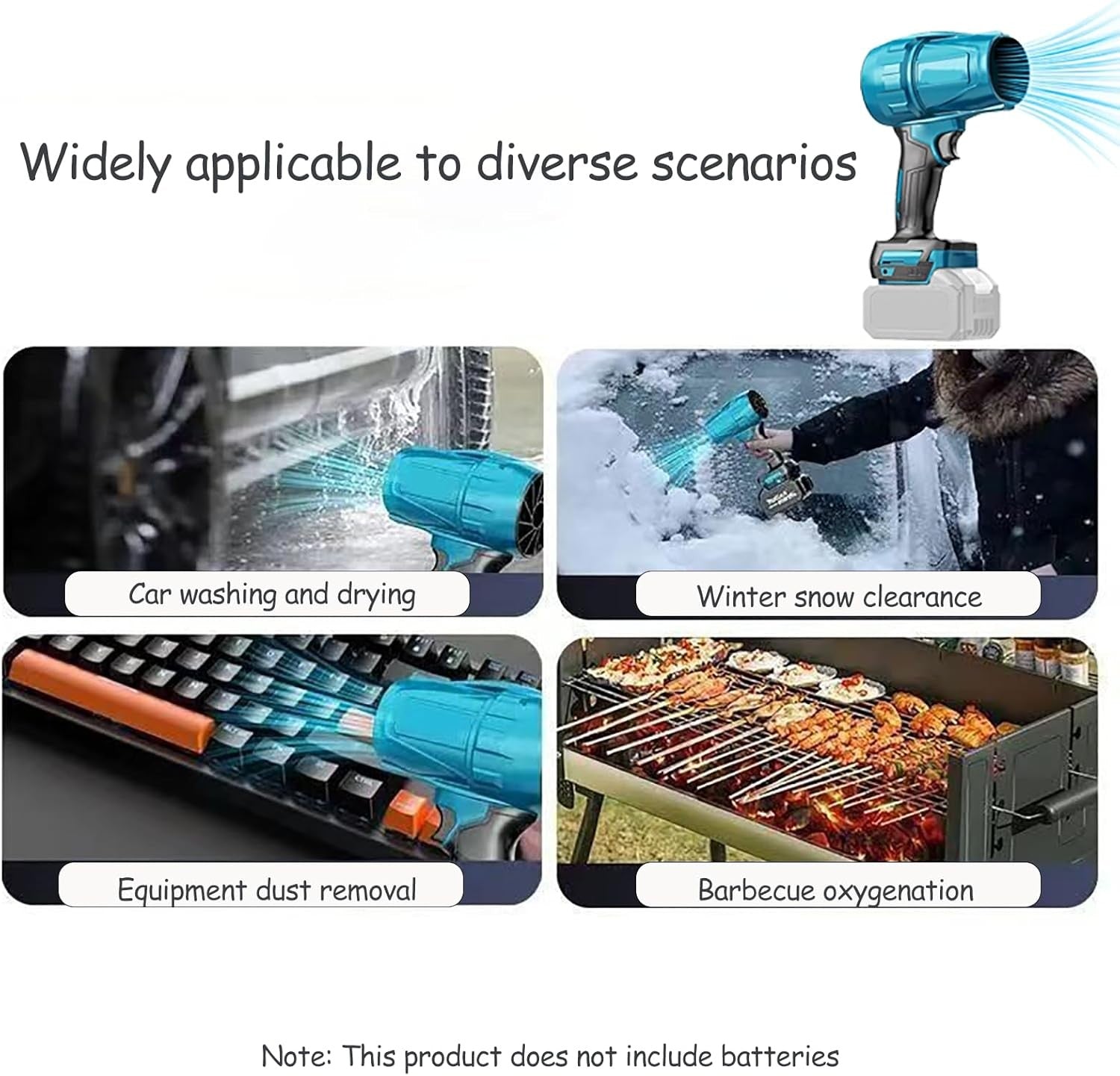 Cordless Leaf Blower 18V Brushless Variable Speed Handheld Dust Cleaner