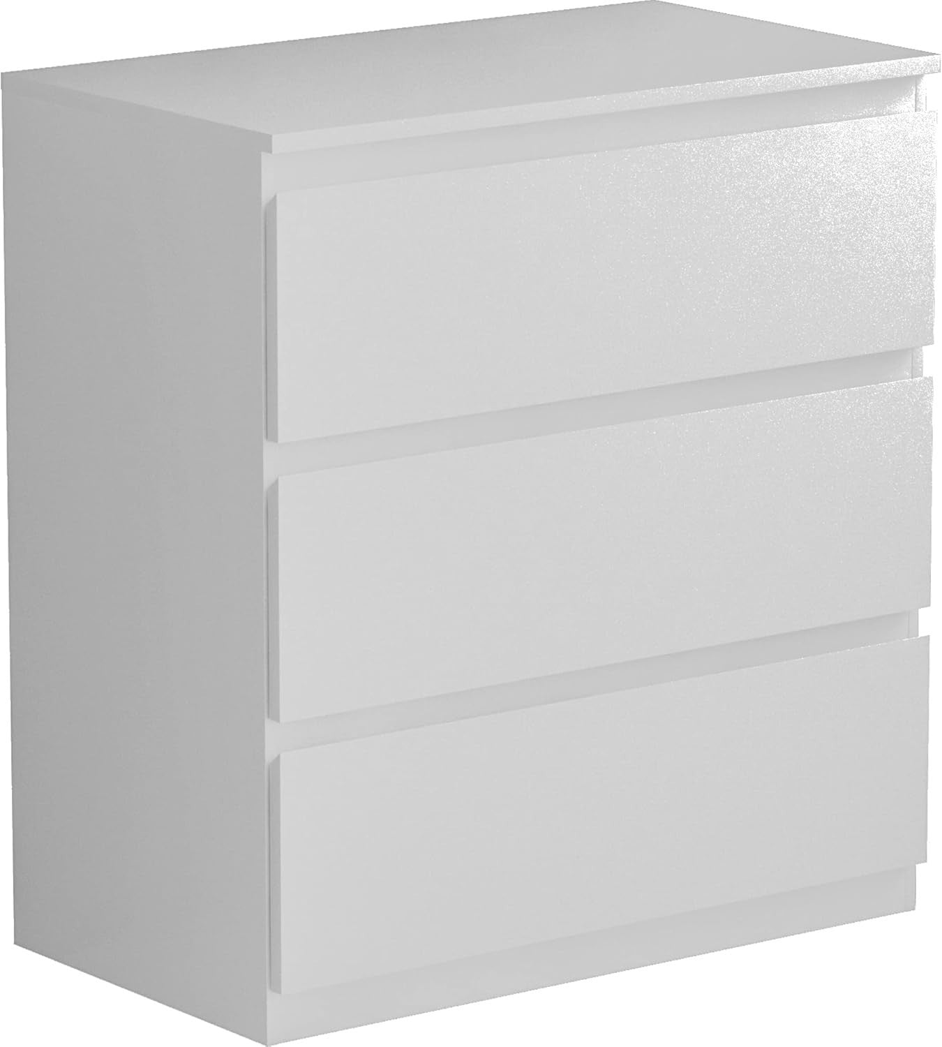 Modern 3 Drawer Chest White Storage Unit Compact Bedroom Organizer Furniture