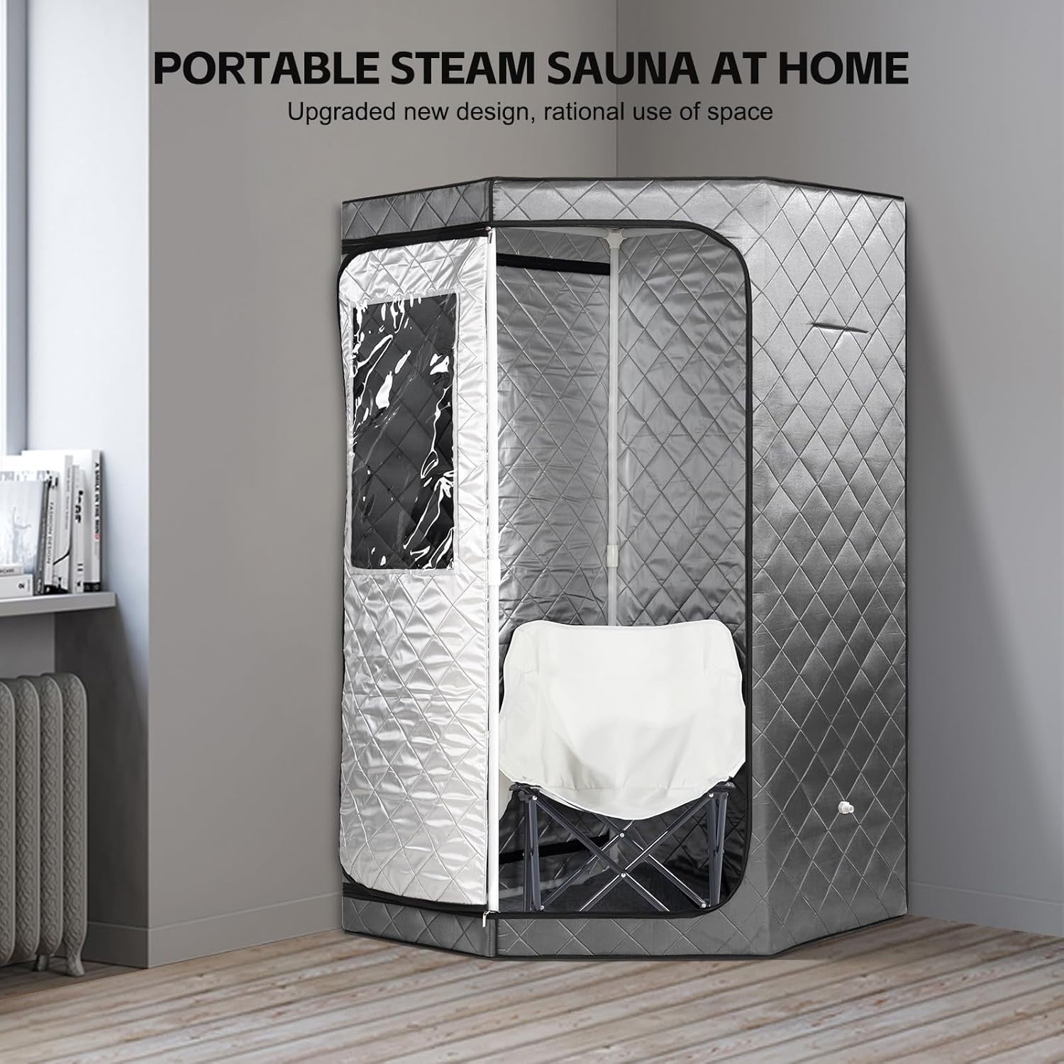 Portable Full-Body Steam Sauna Tent w/ 4L 1500W Generator Remote & Upgraded