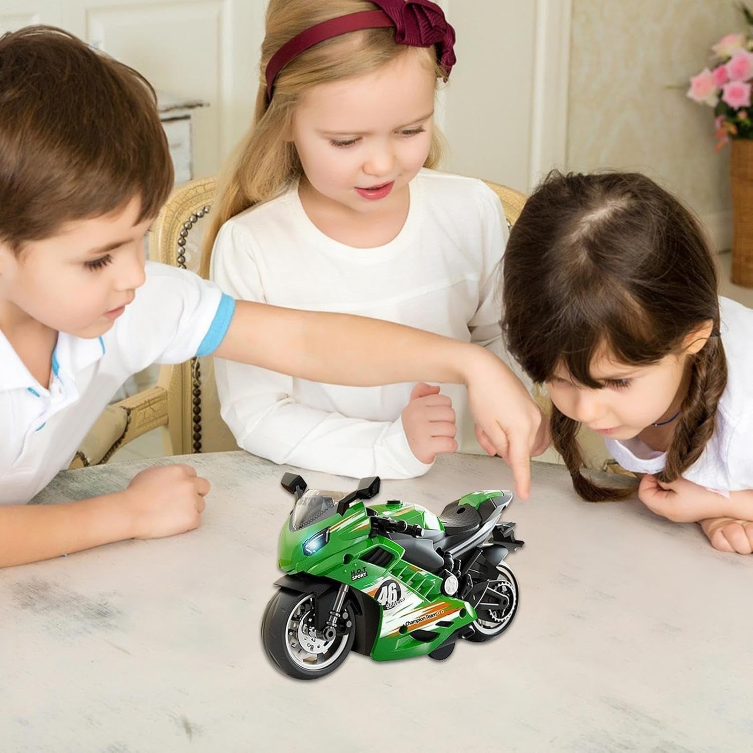 Electric Motorcycle Toy Kit w/ Lights & Sound – Build & Ride Fun Gift