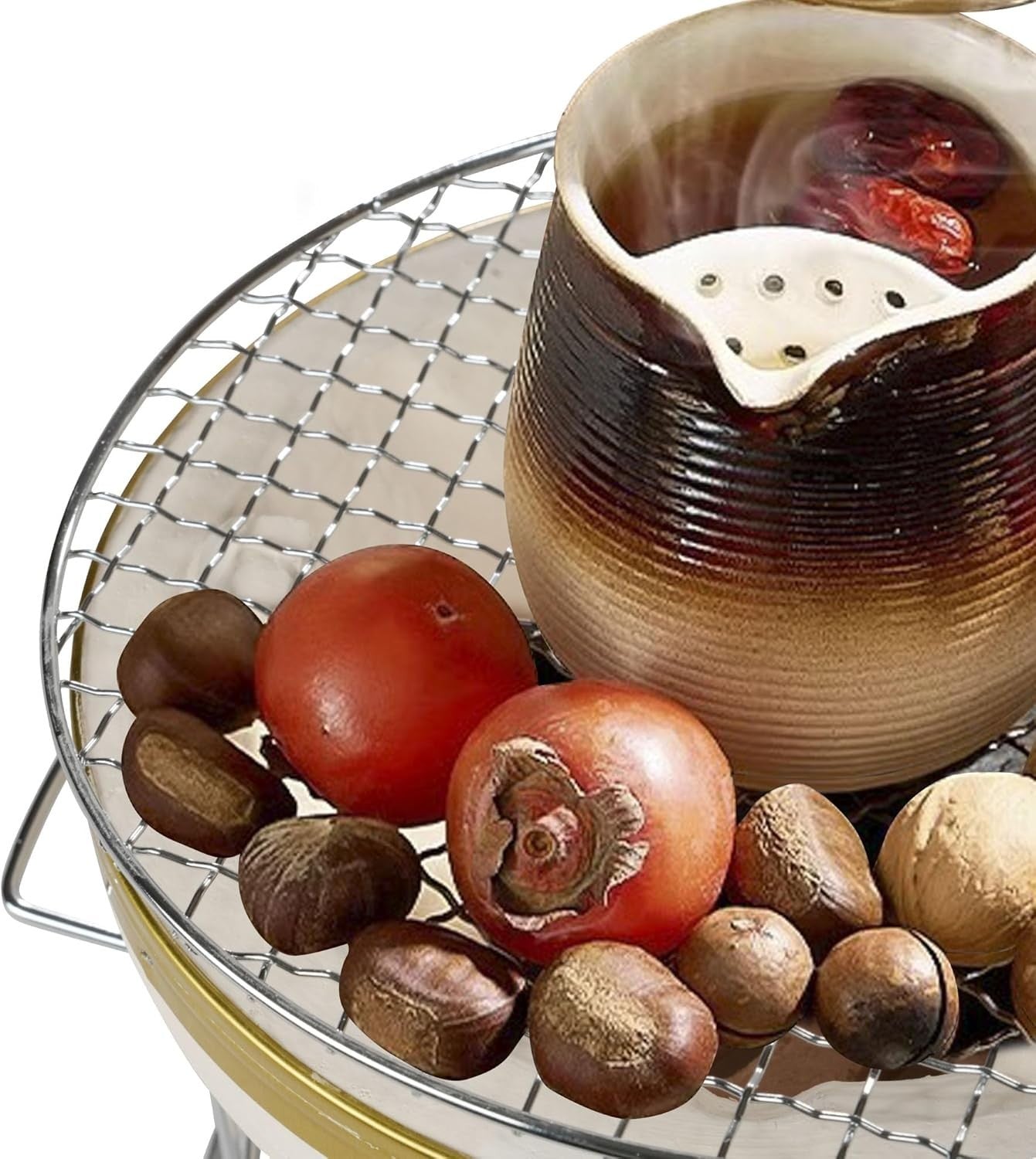 Japanese Style Charcoal BBQ Grill Portable Clay Yakitori Tabletop