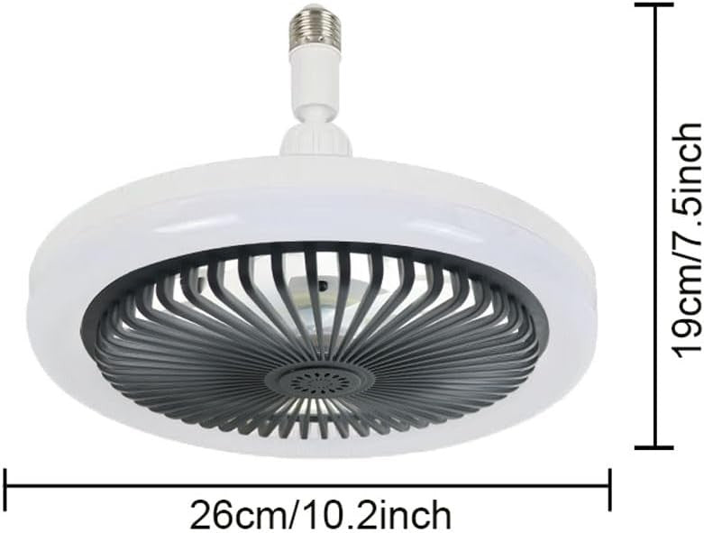 2-in-1 LED Ceiling Fan, 3 Speeds, 3 Colors, Dimmable, Remote