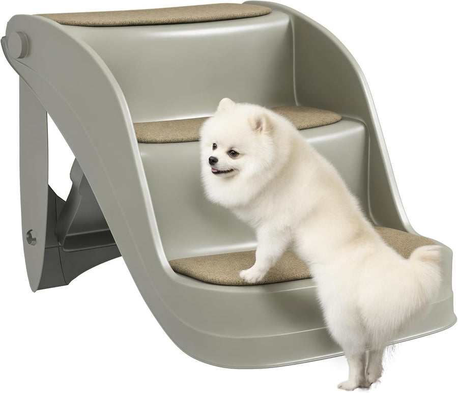 Foldable Dog Steps 3 Tier Pet Stairs Non Slip for Bed Sofa 49x38x38cm