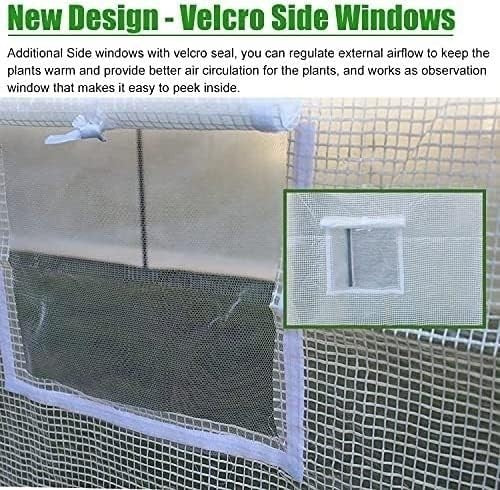 Extra Large Garden Polytunnel Greenhouse Heavy Duty Steel Frame Grow Tent 5x2x2m