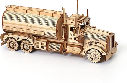 3D Wooden Tanker Truck Puzzle Kit - Mechanical Build, Durable & Gift-Ready