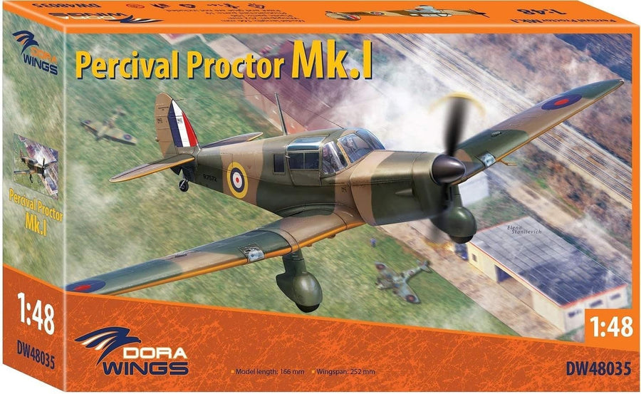1:48 Scale Plastic Aircraft Model Kit – Detailed Percival Proctor Mk.I Build Set