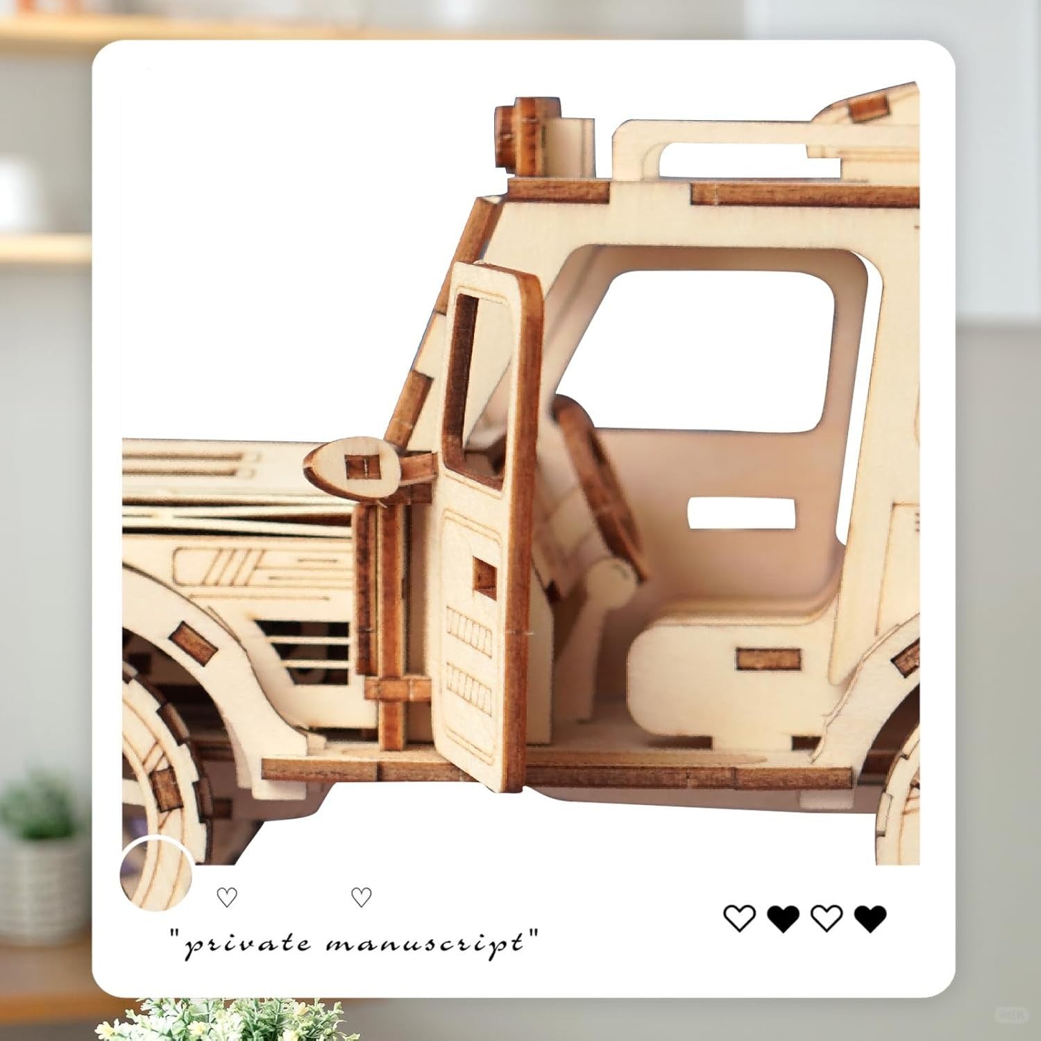 3D Wooden Off-road Vehicle Puzzle DIY Mechanical Model Kit Gift for Adults
